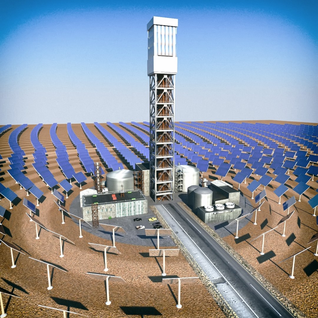 Solar Power Plant 3d Model