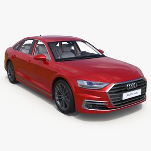 Audi A8 Luxury Sedan Red model