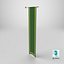 3D Green Banner model