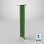 3D Green Banner model
