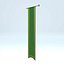 3D Green Banner model