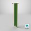 3D Green Banner model