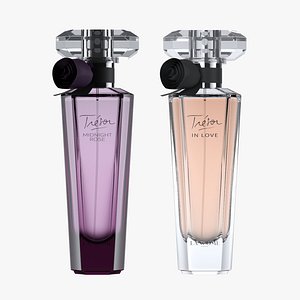 Lancome Tresor Midnight Rose and In Love Perfume Bottles