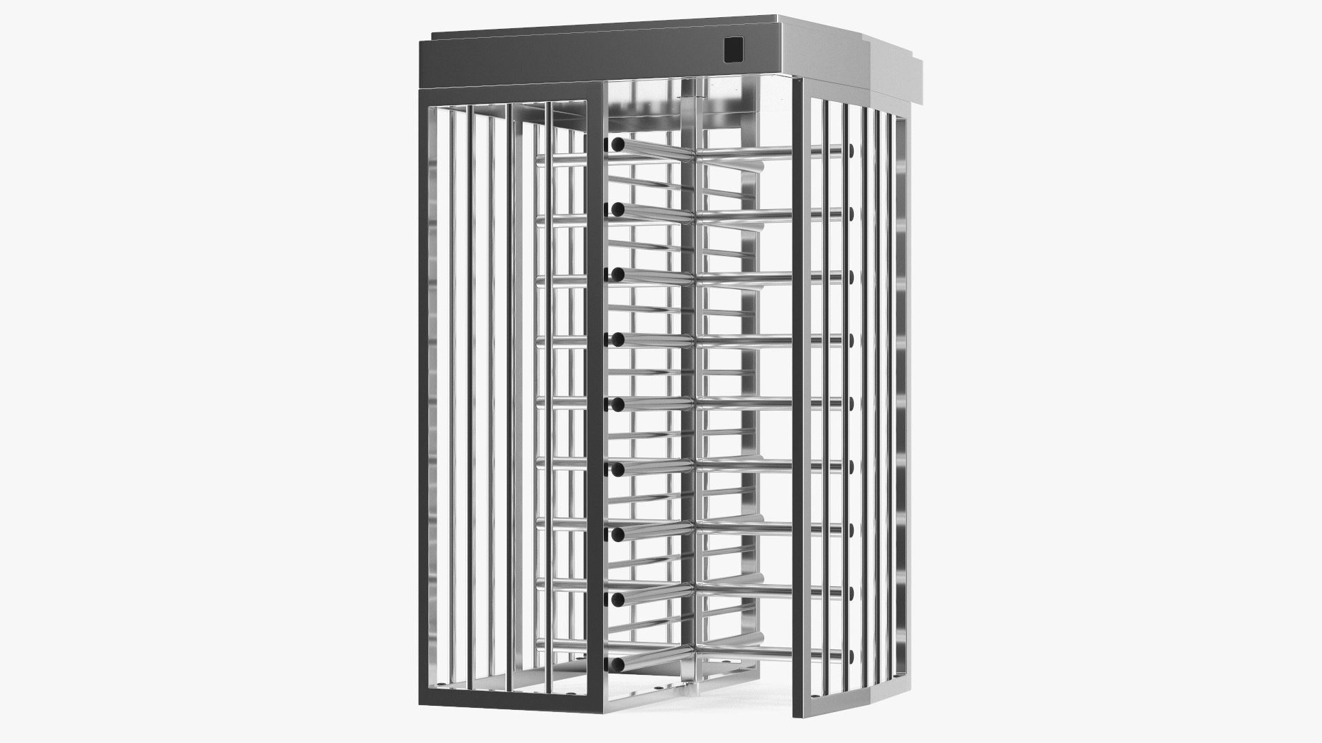 Stainless Steel Security Turnstile 3D model preview