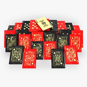 Playing Card Chip Collection 3D model