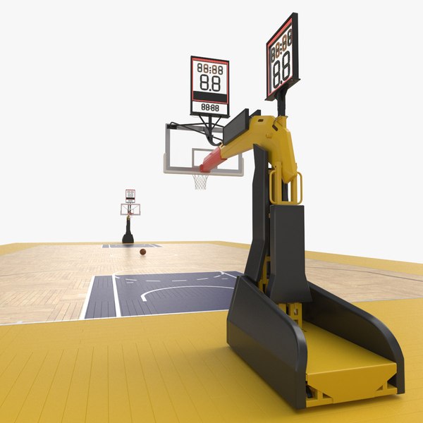 Basketball Court and Baskets 08 3D model