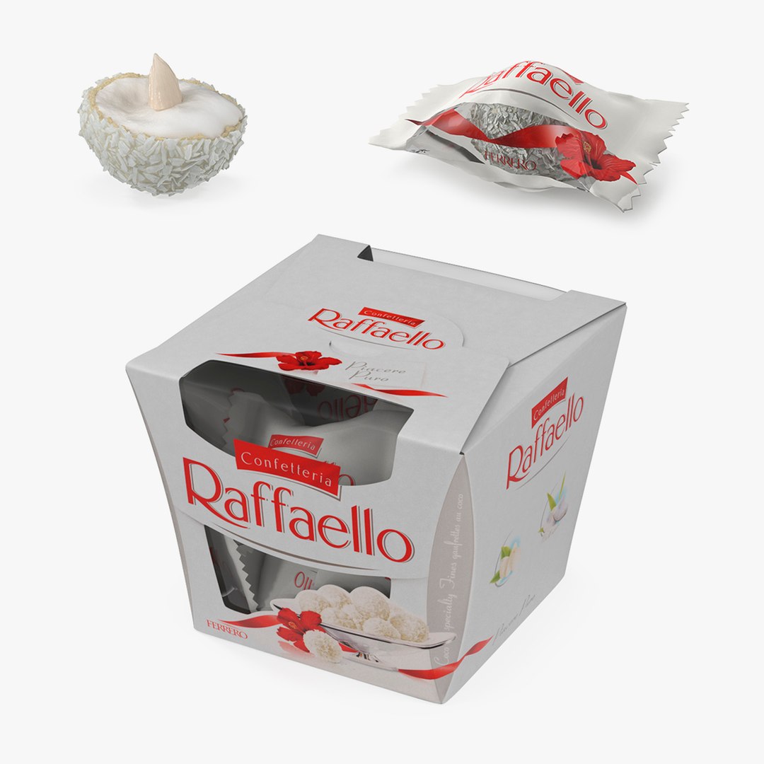 Ferrero Raffaello Candies Collection 3D model preview
