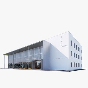 3D town center building