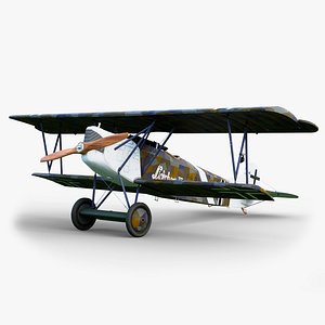 3D aircraft fokker gameready dvii