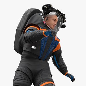 3D Astronaut Wearing Spacesuit Rigged model