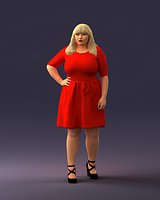 woman in red 1016