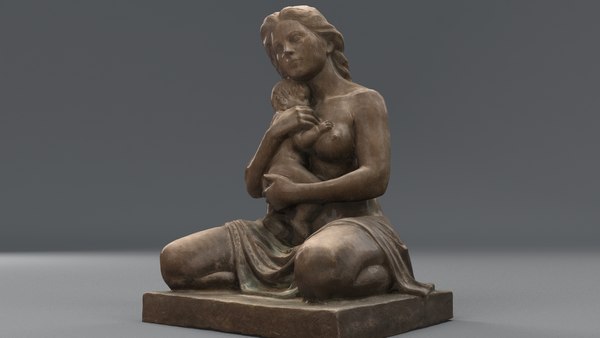 3D sculpture woman child