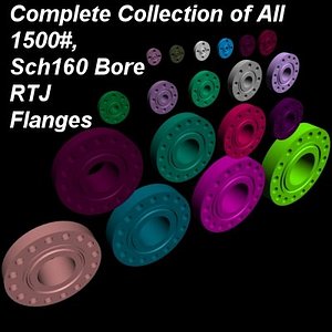 12-24 inch Pipe Flange Collection of 20 ANSI Class 1500# Ring Type Joint Butt Weld Flanges