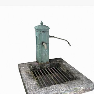 3D victorian hand water pump model