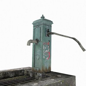 3D victorian hand water pump model