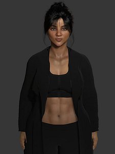 AAA 3D REALISTIC FEMALE CHARACTER - MUSCULAR AFRICAN WOMAN 3D