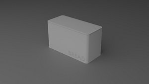 3D Bread Bin with Internal Space Untextured