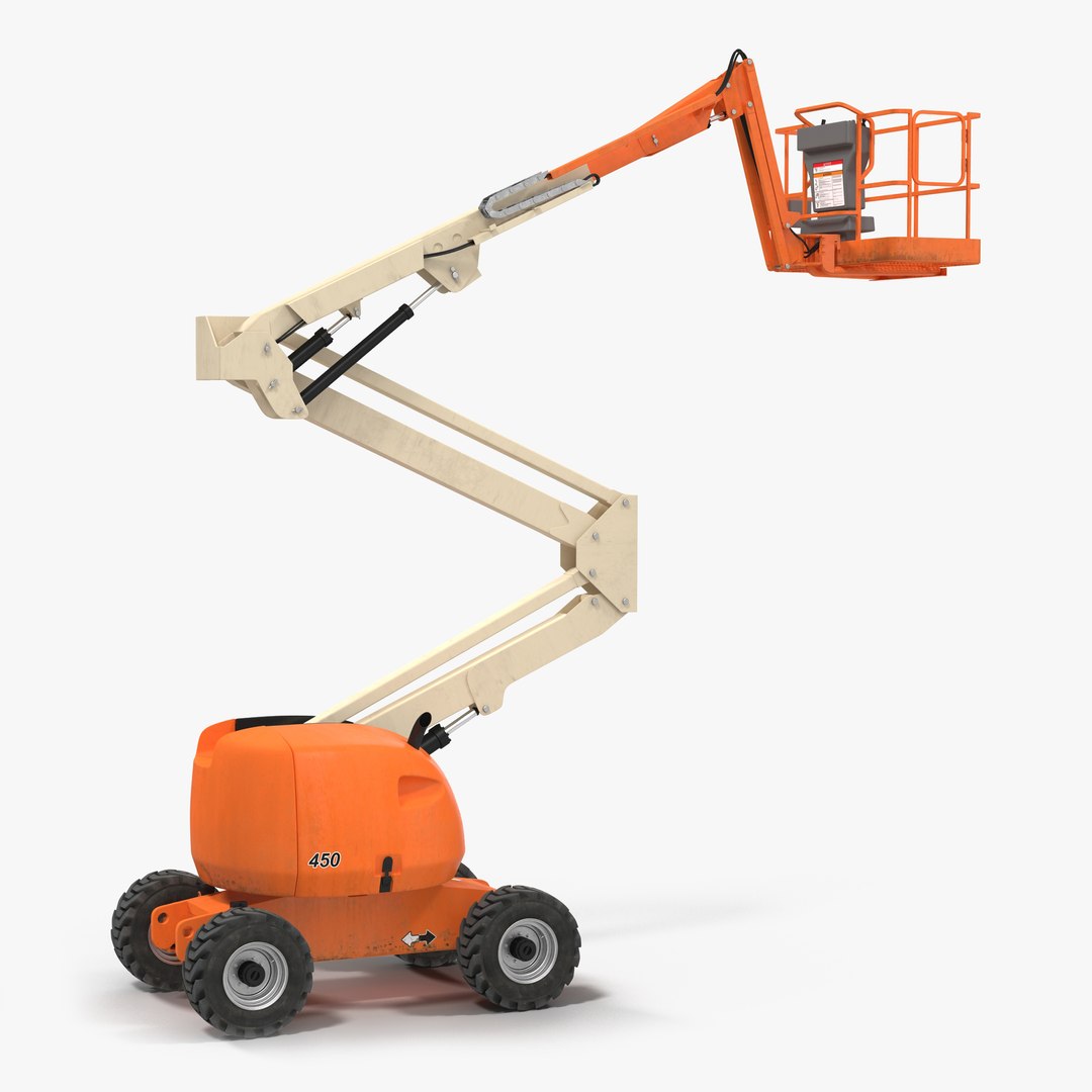 Telescopic Boom Lift Generic 2 Pose 2 3D model preview