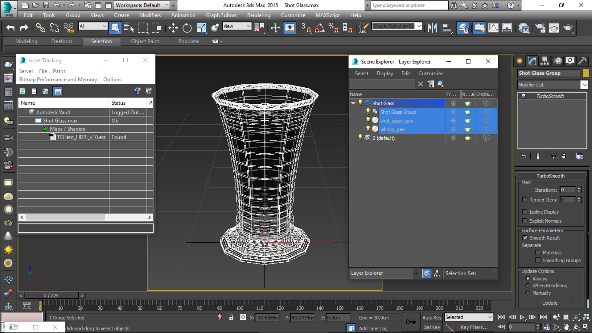 3D realistic shot glass model - TurboSquid 1509162