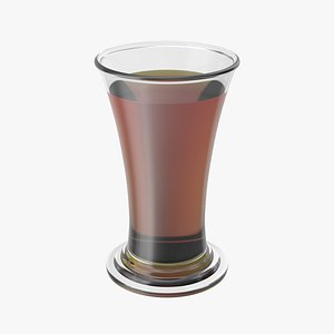 3D realistic shot glass model