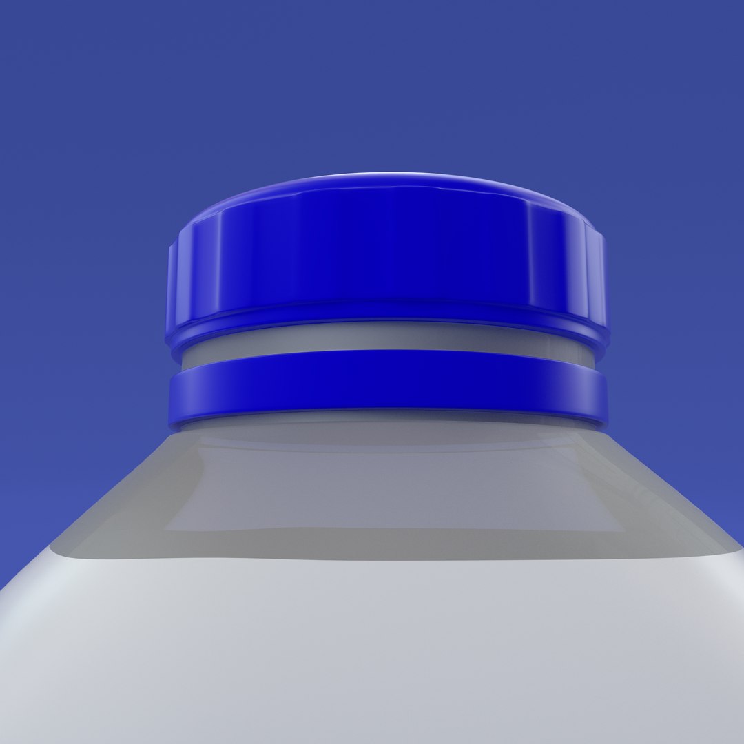 Plastic Milk Bottle Generic ~ 3D Model #90995836