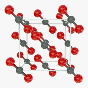 3D model Carbon dioxide crystal structure