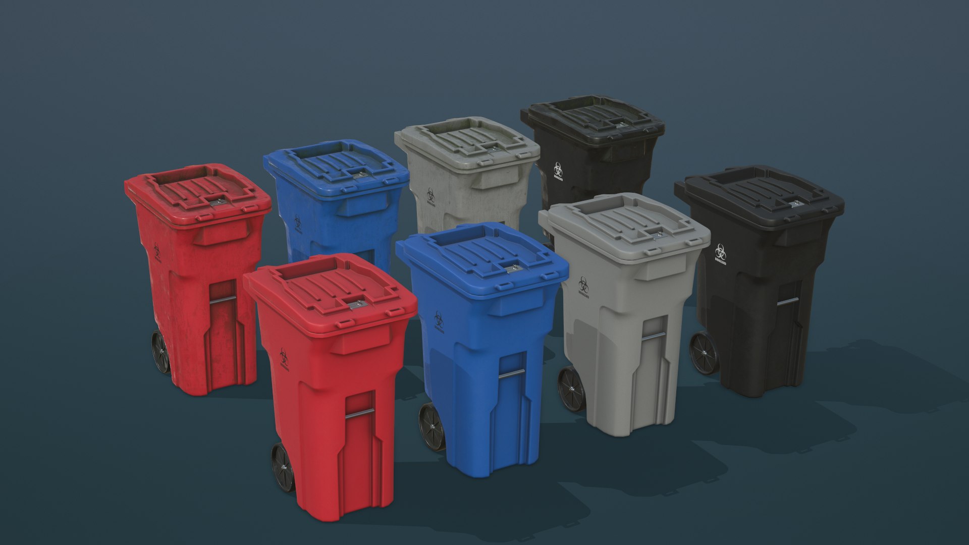 3D Model Biohazard Waste Bin - TurboSquid 2084804