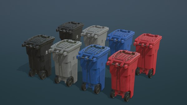 3D model Medical Waste Bin VR / AR / low-poly