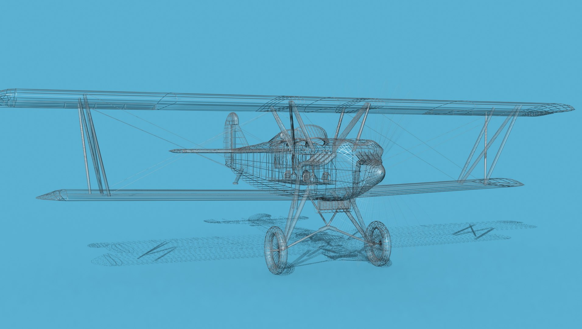 Travelair 2000 V05 model TurboSquid 1924836