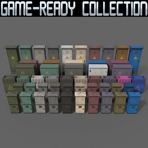 PBR Electric Box - Collection 3D model