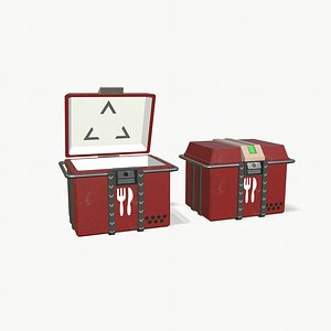 food container sci fi box Low-poly 3D