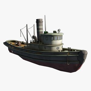 Fishing boats tanker ship model 3D model