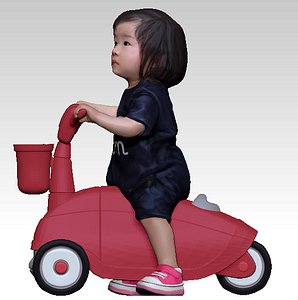 baby girl car 3D