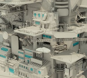 cyberpunk city 3D