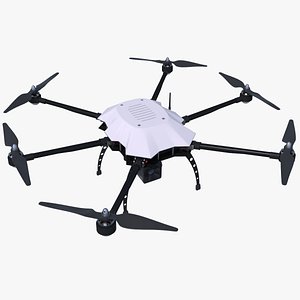 3d generic drone hexacopter copter model