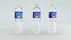 water plastic bottle aquarel Low-poly 3D model