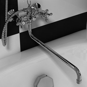 3d model of bath tap shower