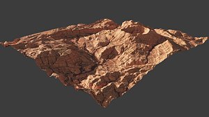 8K Detailed Crater Landscape 3D model