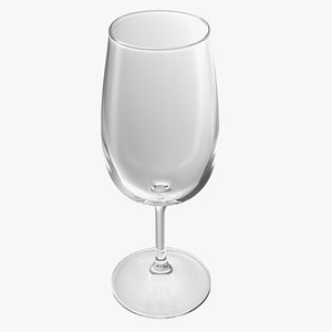 White Wine Glass 3D Model