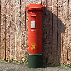 3d post polygons model