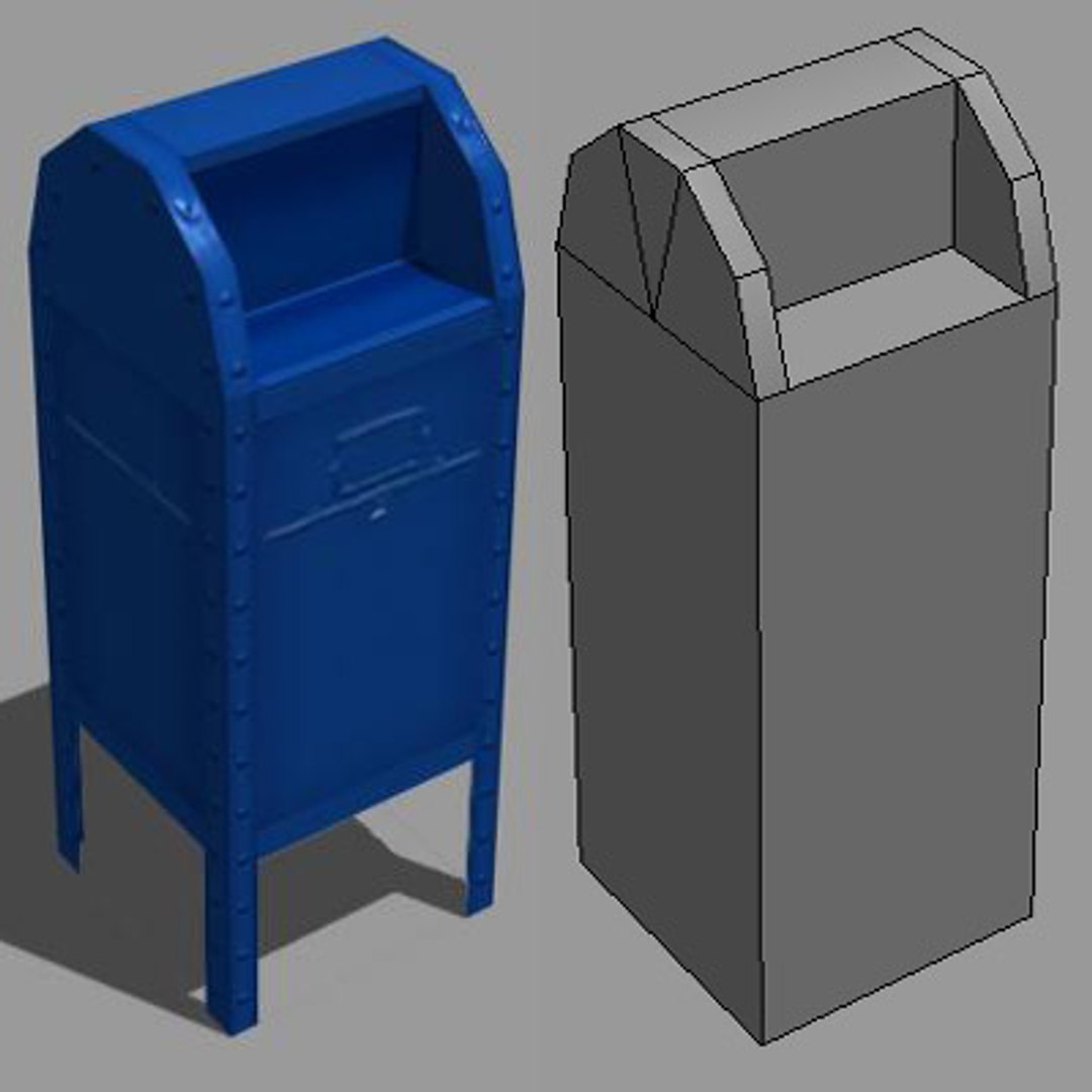 3d Post Polygons Model