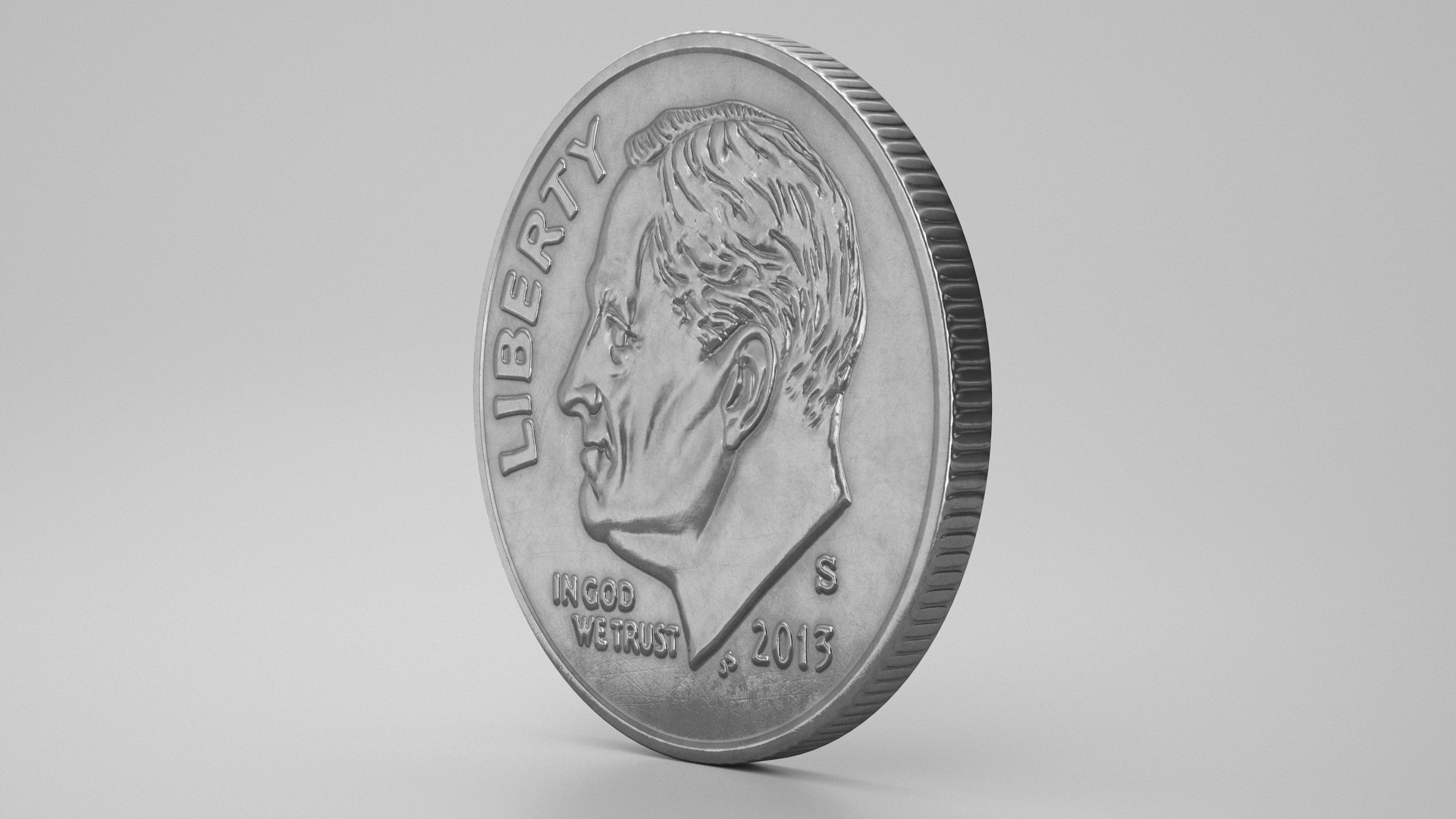 Dime coin pbr 3D - TurboSquid 1700162
