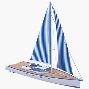 Offshore Sailing Yacht 3D model