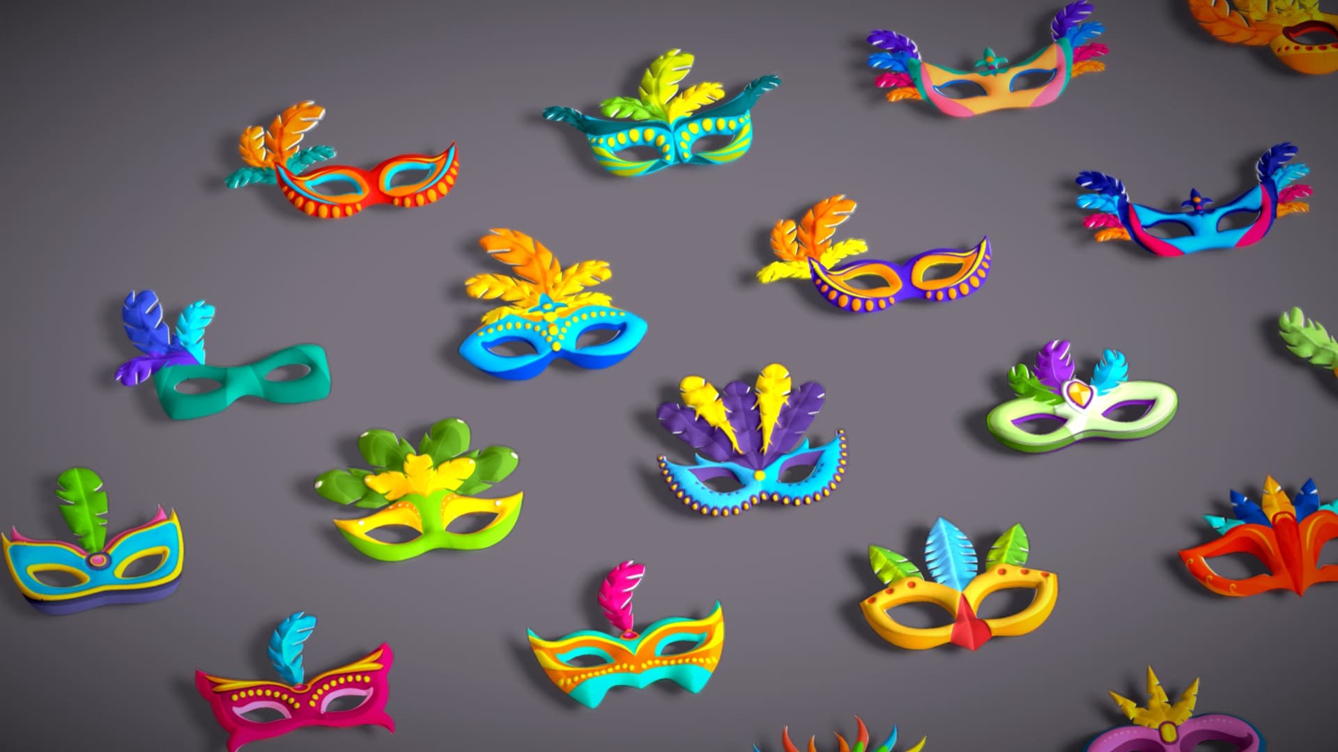 3D 65 Carnival Feather Mask Mega Pack - Kids Party Masks - Stylized Costume Masks https://p.turbosquid.com/ts-thumb/Jq/aXgojh/ps/8/jpg/1759667915/1920x1080/fit_q87/3b09e85e59da3cc7dc392b6d95afe3bd59c5b5dc/8.jpg