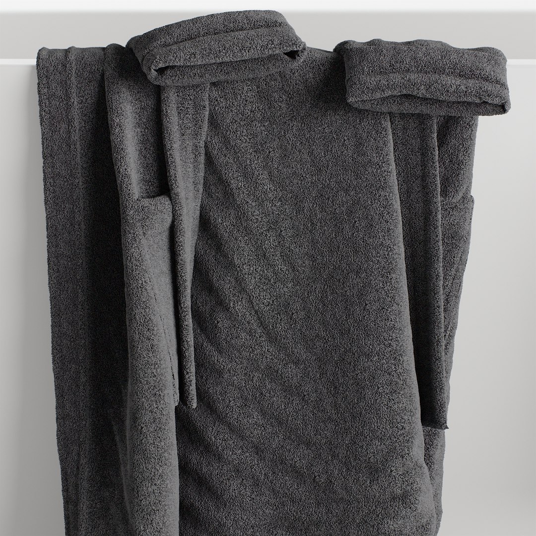 3D Bathrobe Hanging Set 02 TurboSquid 1978881