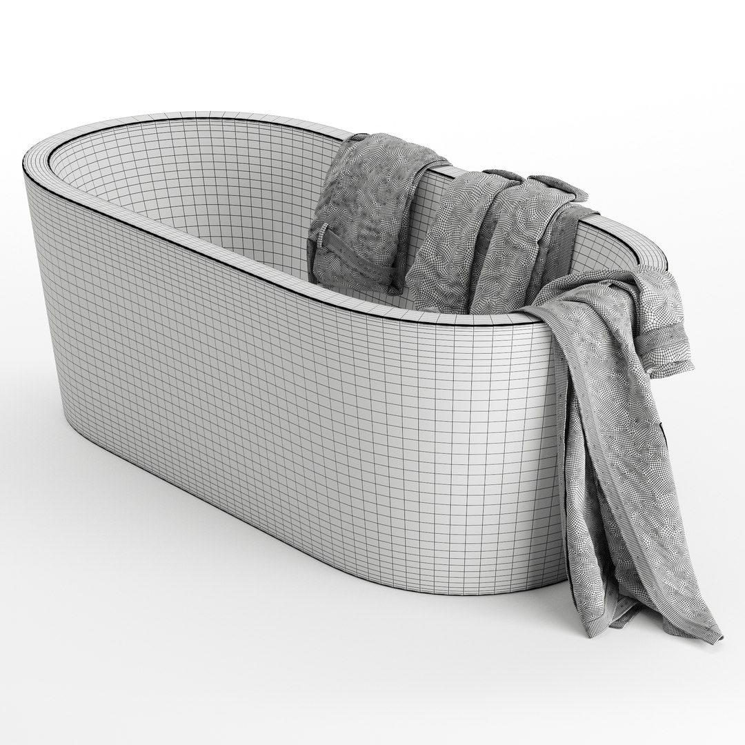 3D Bathrobe Hanging Set 02 TurboSquid 1978881