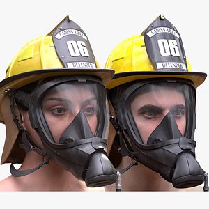 Mens and Womens Firefighter Head Collection model