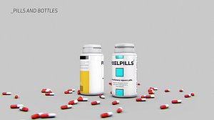 3d pill bottle model