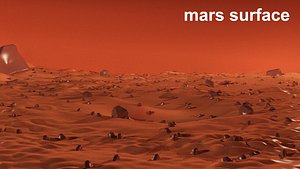3D model mars surface rocks modelled