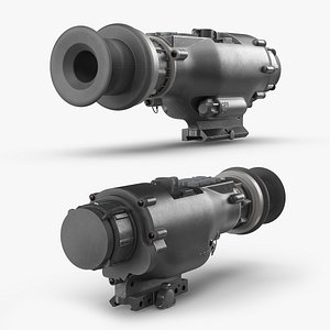 Tactical Thermal Scope with Eyecup Black 3D